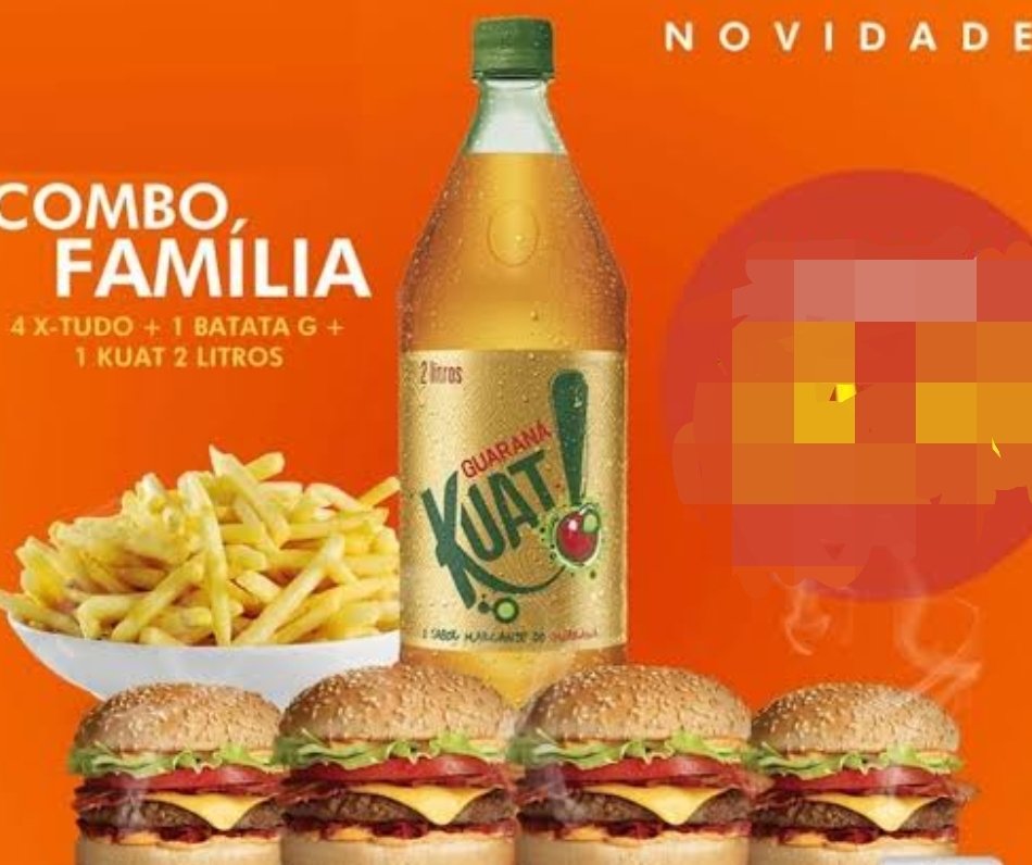 4 X Tudo + 1 Batata frita + Gratis kuat ou fanta 2 litro